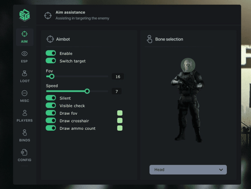 Buy a private cheat for Escape From Tarkov SMG Private